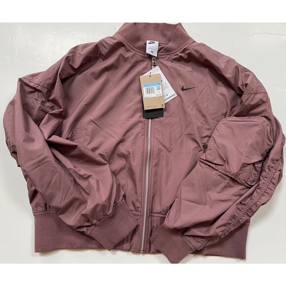 Nike Sportswear Essential Mauve Oversized Bomber Jacket FN2839-208 Women’s M - Picture 16 of 16